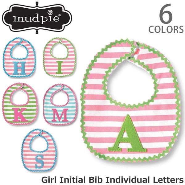 マッドパイ【Mud pie】GIRL INITIAL BIB 1552088 イニシャル スタイ ビ...