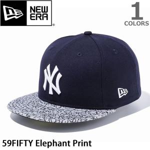 ＮＥＷ ＥＲＡニューエラ 11404801 59FIFTY Elephant Print ニューヨーク・ヤンキース　ネイビー × ホワイト　エレファン｜bobsstore
