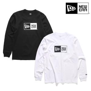 ニューエラ/NEW ERA 長袖 コットン Tシャツ Box Logo ボックスロゴ レギュラーフィット ロンT ロングスリーブ メンズ レディース【ネコポス発送無料】｜bobsstore