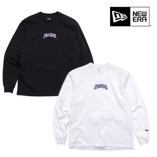 ニューエラ/NEW ERA 長袖 オーバーサイズド Tシャツ Slowup Logo ホワイト ブラ...