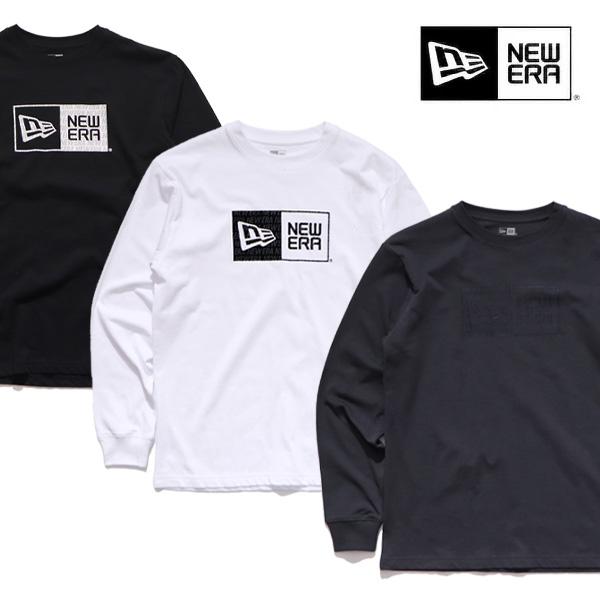 ニューエラ/NEW ERA 長袖 コットン Tシャツ Pattern Box Logo レギュラーフ...