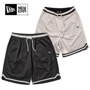 ニューエラ【ＮＥＷ ＥＲＡ】メッシュ ゲーム ショートパンツ 短パン ハーフパンツ ロゴ ストーン ブラック  スポーツ アウトドア ユニセックス【ネコポス発送】