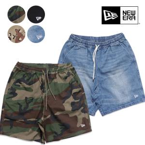 ニューエラ【ＮＥＷ ＥＲＡ】イージー ショートパンツ 短パン ハーフパンツ ロゴ カモ 迷彩 デニム コットン ユニセックス【ネコポス発送】
