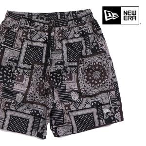 ニューエラ【ＮＥＷ ＥＲＡ】イージー ショートパンツ Oriental Paisley 短パン ハーフパンツ ロゴ ペイズリー ネイビー ブラック ユニセックス【ネコポス発送】