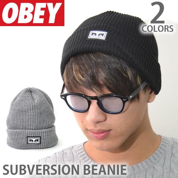 オベイ【OBEY】ビーニー 100030118 SUBVERSION BEANIE  ロゴ 帽子 メ...