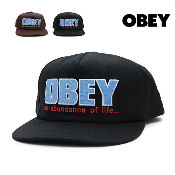 オベイ【OBEY】Abundance 5 Panel Snapback キャップ 帽子 CAP メン...