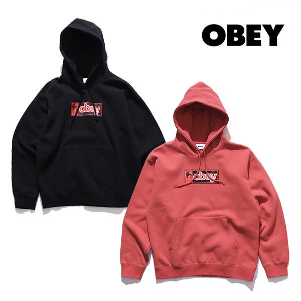 オベイ【OBEY】OBEY HALF ICON HOOD パーカー プルオーバー フーディー スウェ...