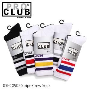 プロクラブ【PRO CLUB】03PC0902 Stripe Crew Sock 靴下 SOCKS ソックス ストライプ ライン ベーシック メンズ レディース ストリート【ネコポス発送】｜bobsstore