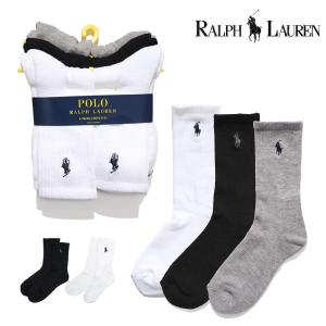 ポロ ラルフローレン 【POLO RALPH LAUREN】B60001BPK ボーイズ ソックス メンズ レディース キッズ 靴下 ポニー 6足セット ロング丈 ホワイト ブラック