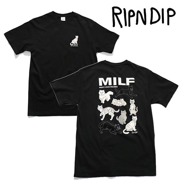 リップンディップ【RIPNDIP】Man I Love Felines Tee 半袖 Tシャツ ネコ...