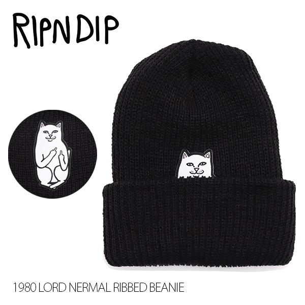 リップンディップ【RIPNDIP】1890 LORD NERMAL RIBBED BEANIE リブ...