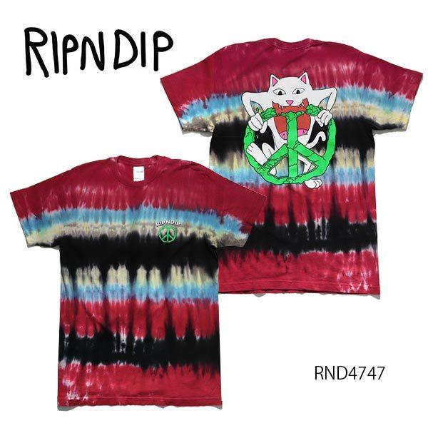 リップンディップ【RIPNDIP】RND4747 PEACE NO LOVE TEE メンズ レディ...