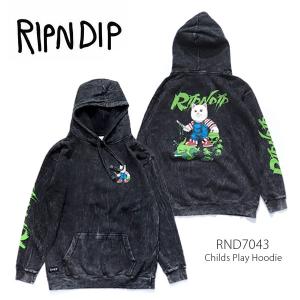 リップンディップ【RIPNDIP】RND7043 Childs Play Hoodie プルオーバー フーディー パーカー 長袖 ロードナーマル ネコ ウォッシュ ユニセックス｜bobsstore