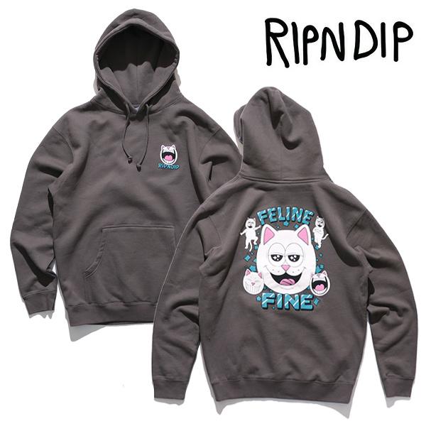 リップンディップ【RIPNDIP】FELINE FINE HOODIE プルオーバー フーディー パ...