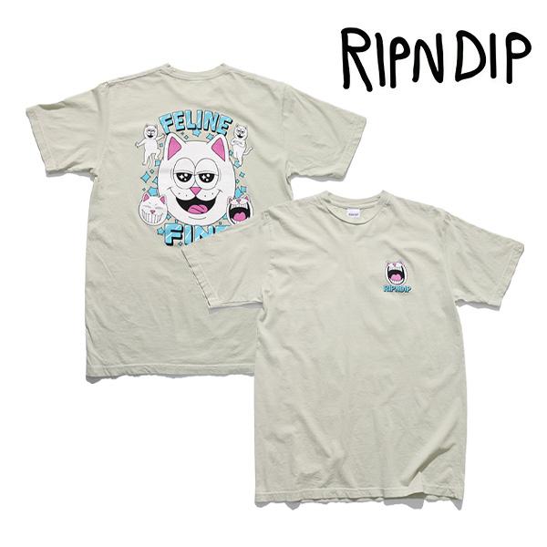 リップンディップ【RIPNDIP】Feline Fine Tee 半袖 Tシャツ ネコ ストリート ...