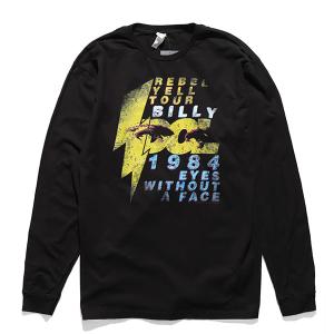 ビリー・アイドル【BILLY IDOL】L/S TEE ロンT 長袖 ロゴ ブラック メンズ レディース  ロックT バンドT【ネコポス発送のみ送料無料】｜bobsstore