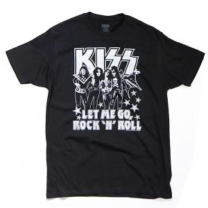 KISS キッス Tシャツ ネオン メンバー ロック ブラック バンドT