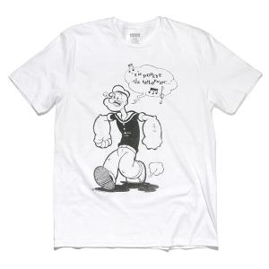 ポパイ【POPEYE】I'm Popeye the Sailor Man TEE  Tシャツ 半袖 ロックT カートゥーン キャラクター アメリカ メンズ レディース【ネコポス発送】｜bobsstore