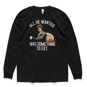 ランボー【RAMBO】L/S TEE BLACK ロンT 長袖 シルヴェスター・スタローン 映画 ムービーT アメリカ メンズ レディース【ネコポス発送のみ送料無料】｜bobsstore