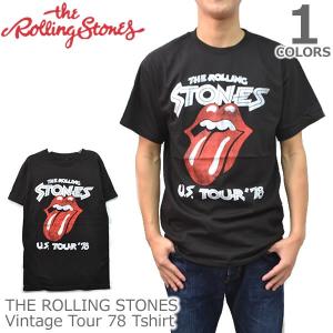 ザ・ローリングストーンズ【THE ROLLING STONES】Vintage Tour 78 BLACK/ブラック Tシャツ ロックT バンドT メンズ レディース 【ネコポス発送】｜bobsstore