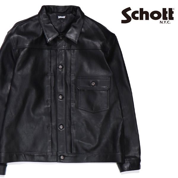 ショット【Schott】SHEEP LEATHER 1st TRACKER JACKET シープレザ...