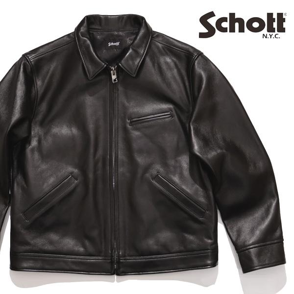 ショット【Schott】LEATHER TRACKER JACKET レザートラッカージャケット ジ...