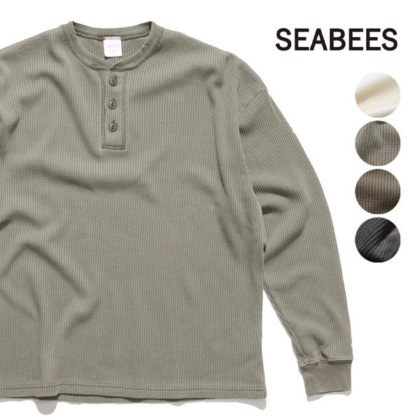 シービーズ【SEABEES】2423-SB12 Pigment Henry neck Thermal...