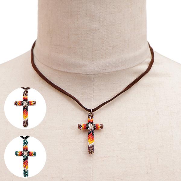 爆買 インディアンジュエリー【Indian Jewelry】ネックレス ビーズワークネックレス クロ...