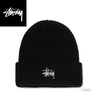 ステューシー【STUSSY】132905 HO18 BASIC CUFF BEANIE ニットキャップ ニット帽 ビーニー ストリート  BLACK メンズ 帽子 人気 【ネコポス発送のみ送料無料】｜bobsstore