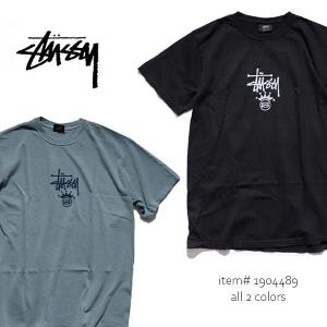 ステューシー/STUSSY 1904489 S CROWN PIG. DYED TEE メンズ 半袖 Tシャツ stussy トップス コットン 人気【ネコポス発送のみ送料無料】｜bobsstore