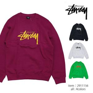 ステューシー【STUSSY】2911156 STOCK CREW レディース スウェット トレーナーロゴ クルーネック 裏起毛【送料無料】｜bobsstore