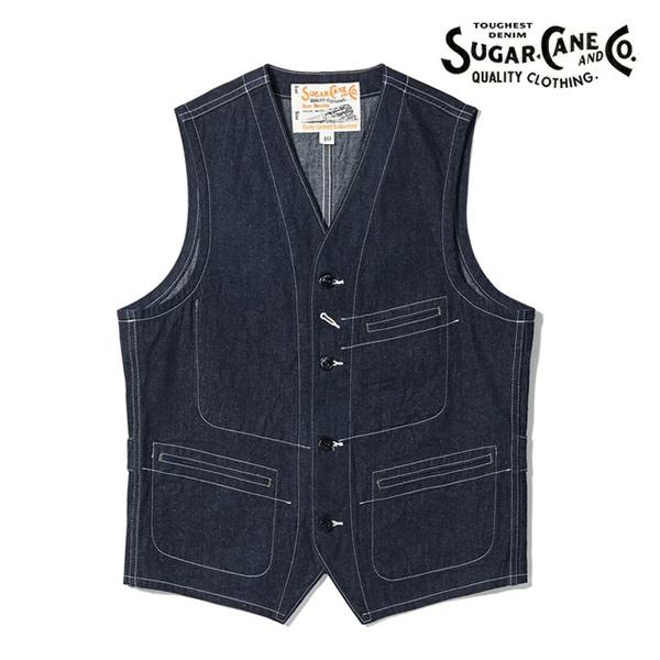 シュガーケーン【SUGAR CANE】C15702 11oz. BLUE DENIM WORK VE...