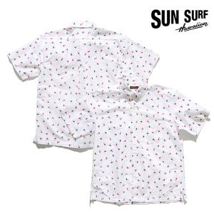 サンサーフ【SUN SURF】COTTON OXFORD B.D. SHIRT “HULA DANCER” メンズ アロハシャツ 開襟シャツ オープンカラーシャツ フラダンサー ヤシの木 日本製｜bobsstore