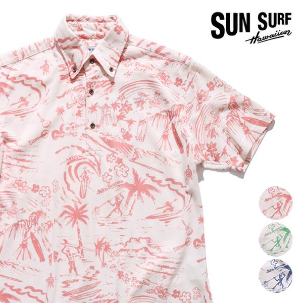サンサーフ【SUN SURF】HAWAIIAN POLO SHIRT ポロシャツ 半袖 メンズ 日本...