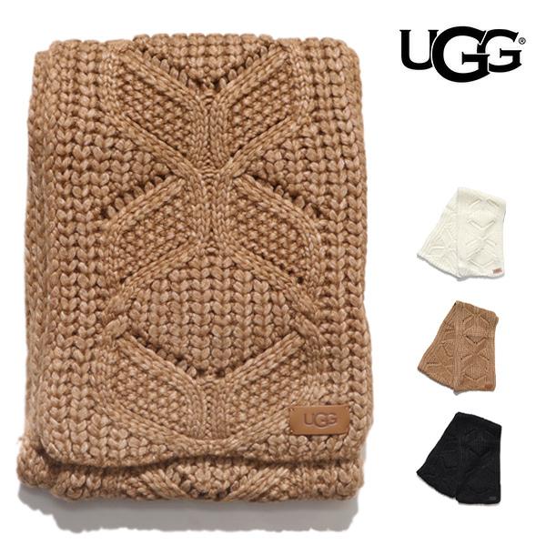 【UGG/アグ】101013 Cable Scarf スカーフ マフラー ケーブルニット ロゴ レデ...