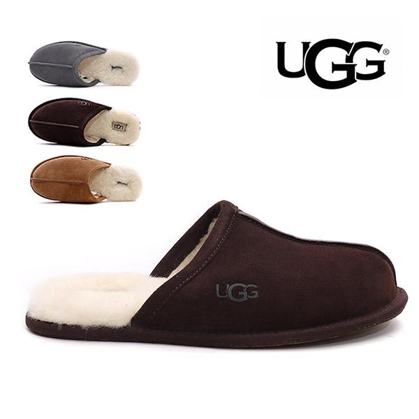 爆買 【UGG/アグ】正規品 メンズ scuff/スカッフ スリッパ ルームシューズ ムートン カジ...