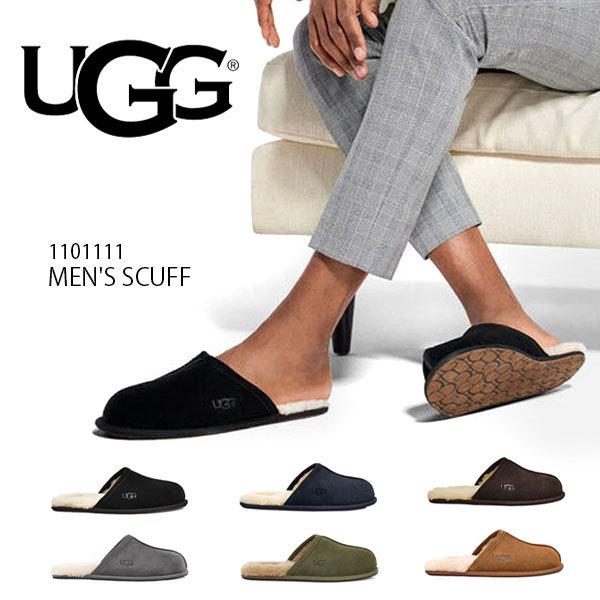 【UGG/アグ】正規品 メンズ scuff/スカッフ スリッパ ルームシューズ ムートン カジュアル...