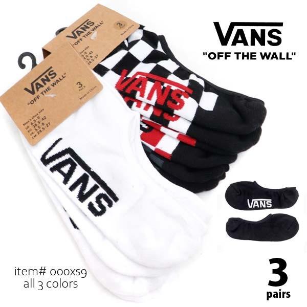 バンズ【VANS】靴下 3足セット くるぶし丈 スニーカーソックス アンクルソックス 浅履き VN0...