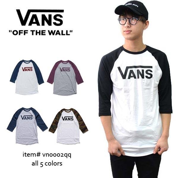 バンズ/VANS ラグラン 7分丈 ロングTシャツ メンズ トップス プレゼント VN0002QQ ...