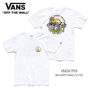 バンズ【VANS】VANS MN HAPPY TRAILS S/S TEE メンズ トップス 半袖 Tシャツ ロゴ ホワイト スカル ドクロ【ネコポス発送のみ送料無料】｜bobsstore