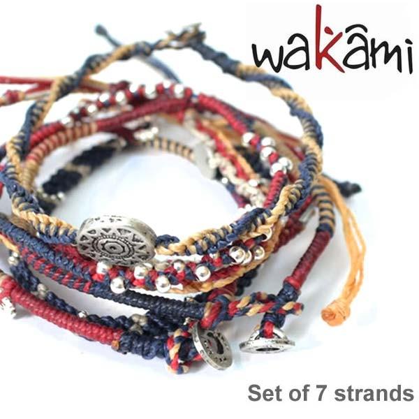 wakami/ワカミ WA0389-101 Set of 7 strands Navy/Rusty ...