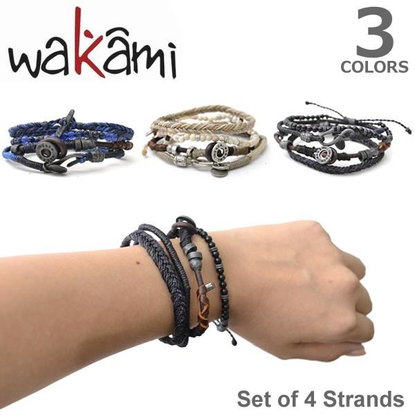 wakami/ワカミ WA0605 ブレスレット アンクレット　メンズ レディース ペア 4本セット...