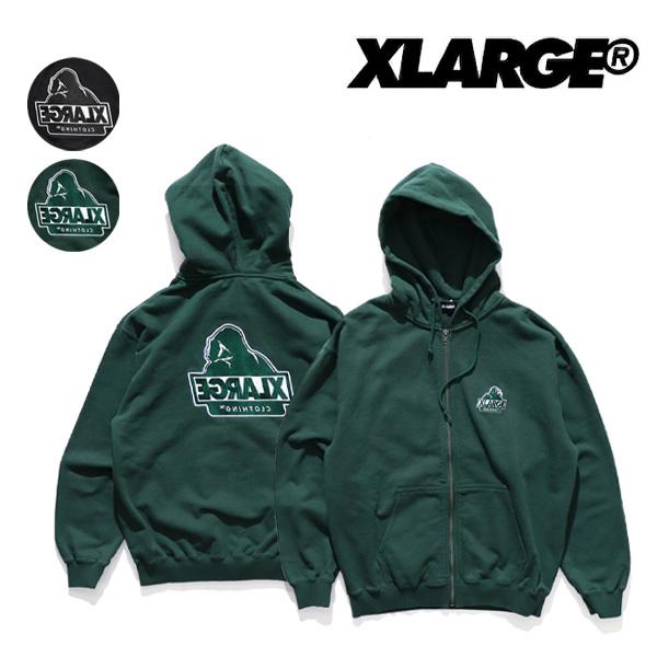 エクストララージ【X-LARGE】BACKSIDE SLANTED OG ZIP HOODED SW...
