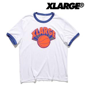 エクストララージ【X-LARGE】B-BALL RINGER TEE Tシャツ 半袖 メンズ クルーネック ロゴ リンガーTシャツ バスケ【ネコポス発送のみ送料無料】｜bobsstore