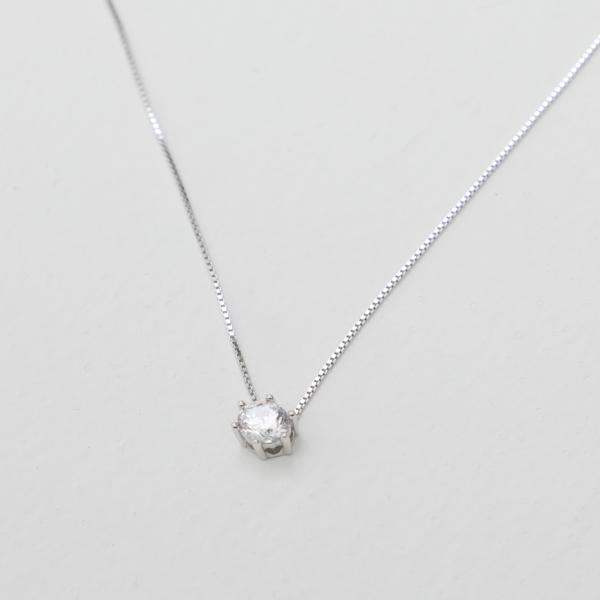 at.ginza 高級ジルコニアスネークチェーンネックレス5mm 　ハート型石座　おしゃれ かわいい...