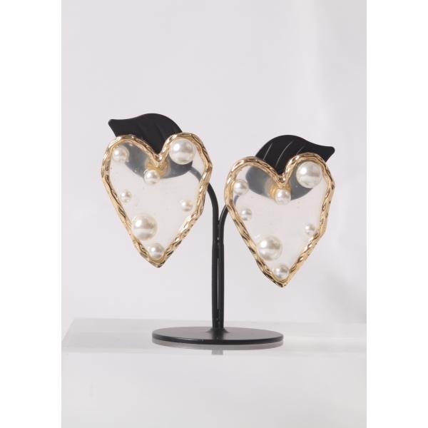 at.ginza ビッグハートパールピアス　おしゃれ かわいい レディース 女性 上品 誕生日 プレ...