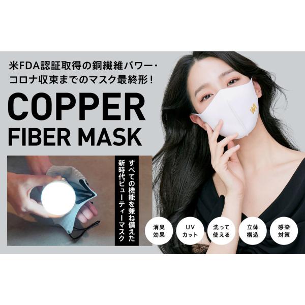 銅マスク COPPER FIBER MASK ウィマストエム WE MUST ベージュ Mサイズ 抗...
