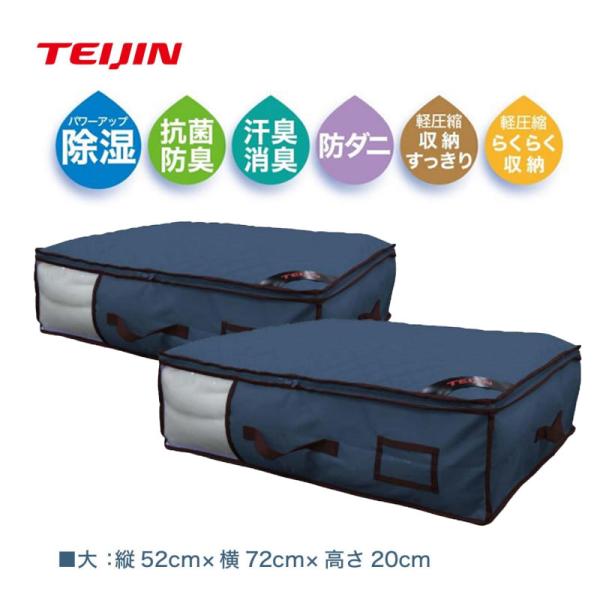 乾っとパックプレミアム 収納ケース 大 2個セット 収納パック テイジン 帝人 TEIJIN 衣類収...