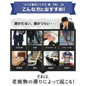 着圧ソックス メンズ ひざ下 強圧 締 tai...の詳細画像3