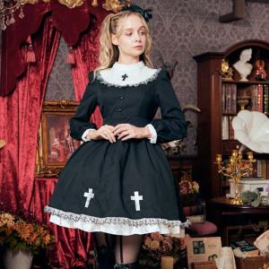 ロリータ　ロリータ　シスター　修道女　教会　バチカン　聖十字ワンピース　コスチューム　衣装